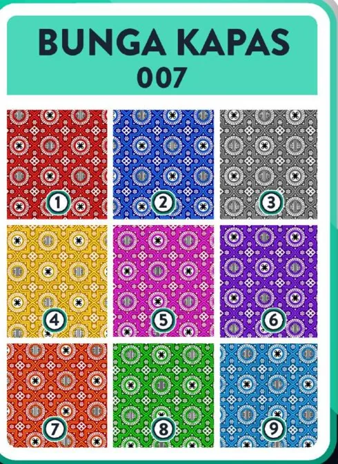 Katalog batik motif Bunga Kapas 007